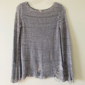 Sheer Knit Sweater Top
